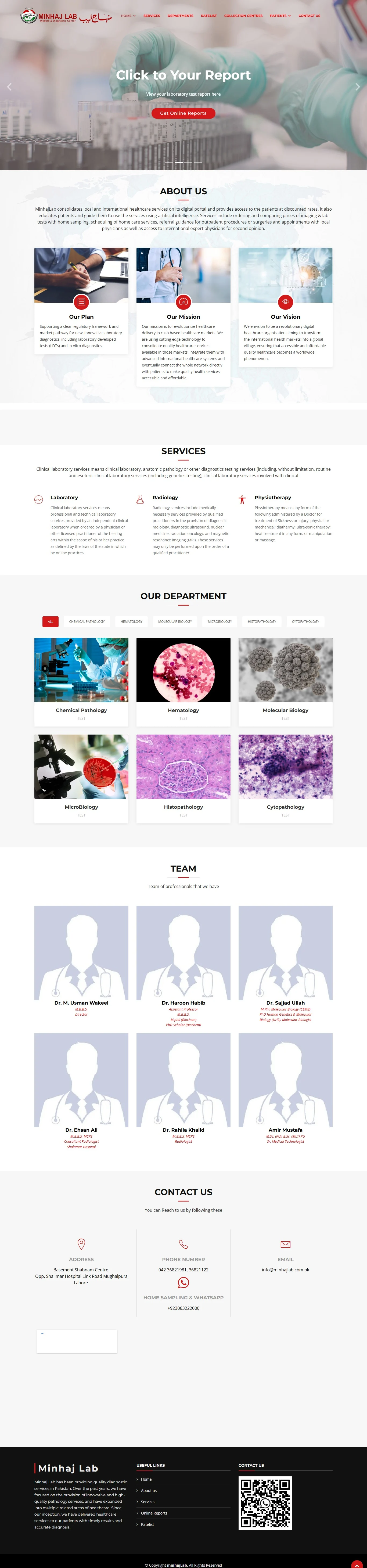 MinhajLab Angular laboratory web interface